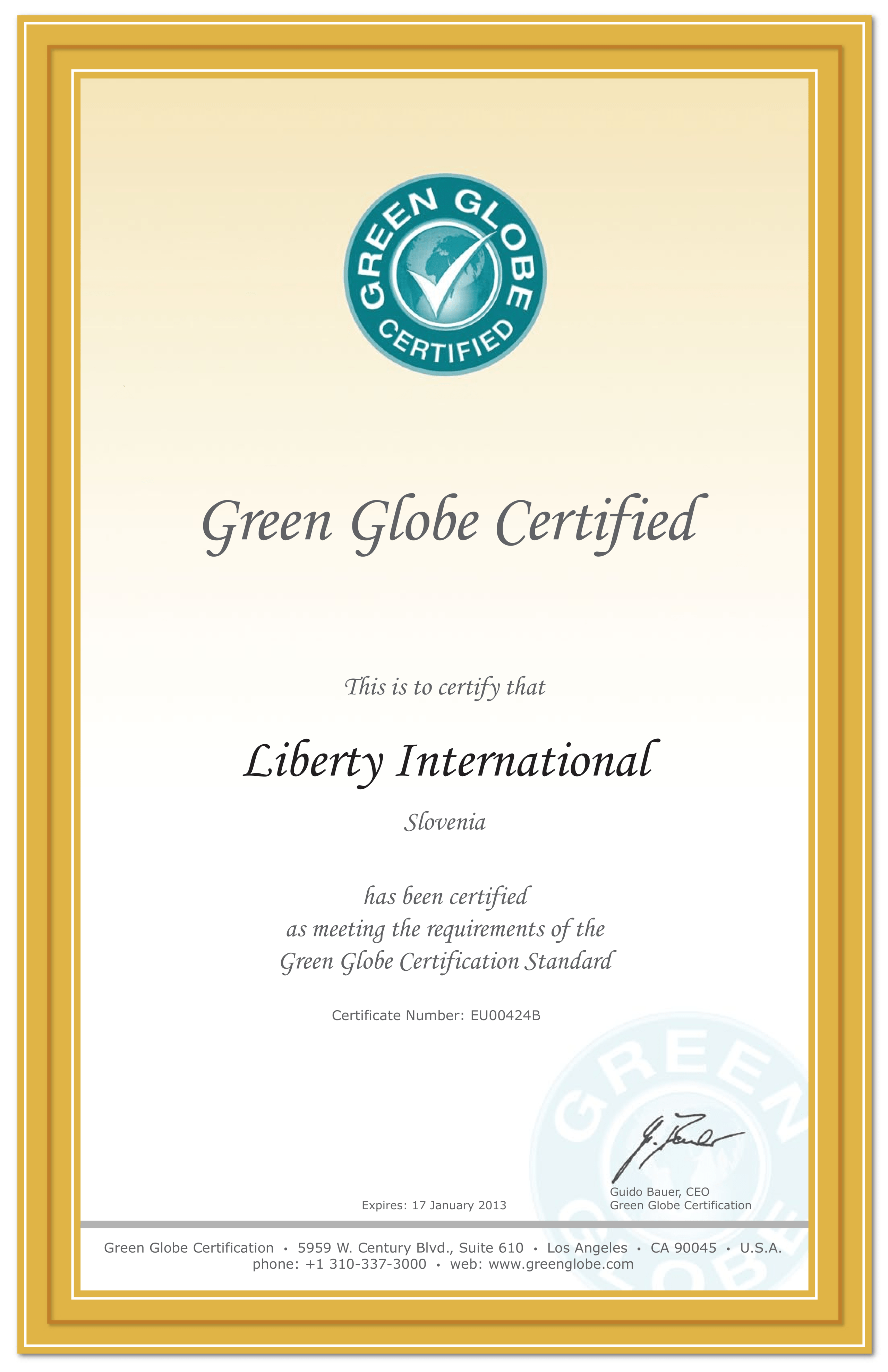 Green globe certificate-min